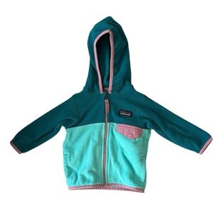 Patagonia Baby Micro D Snap T hooded full zip fleece jacket